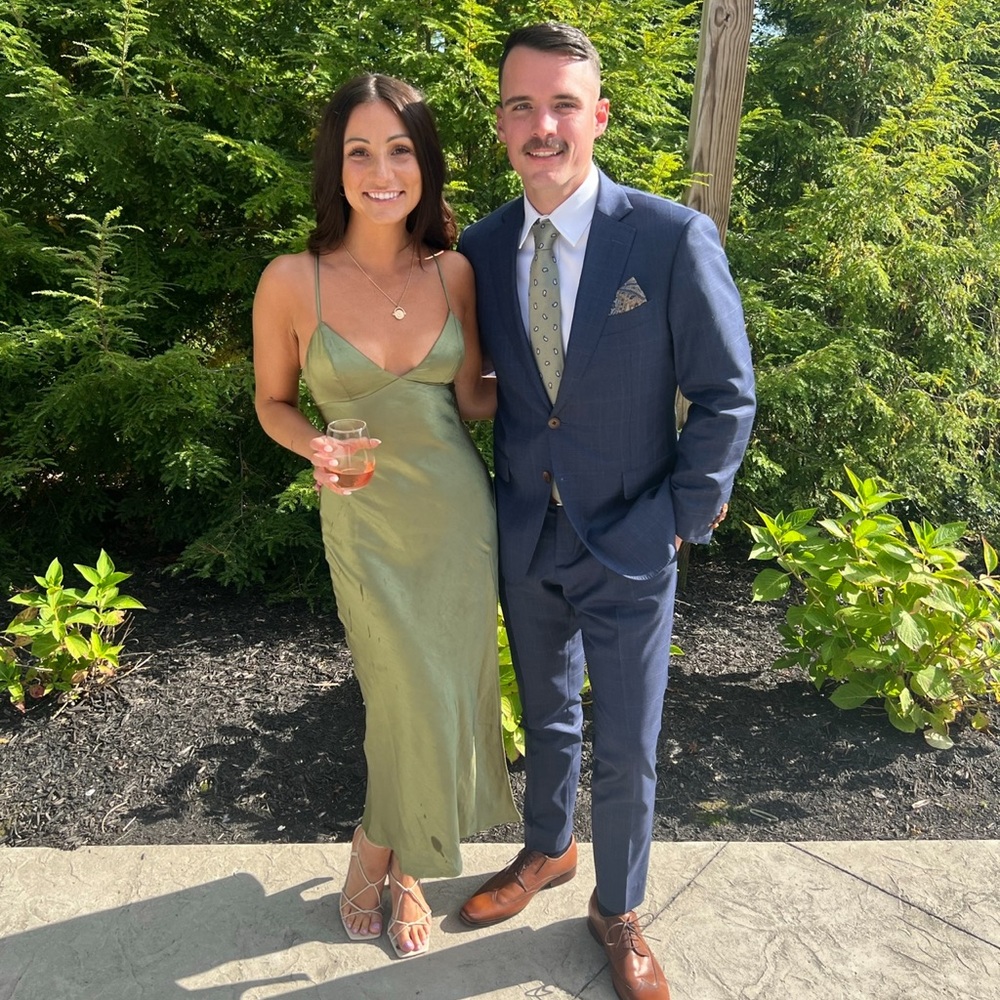 Hello Molly Green Satin dress